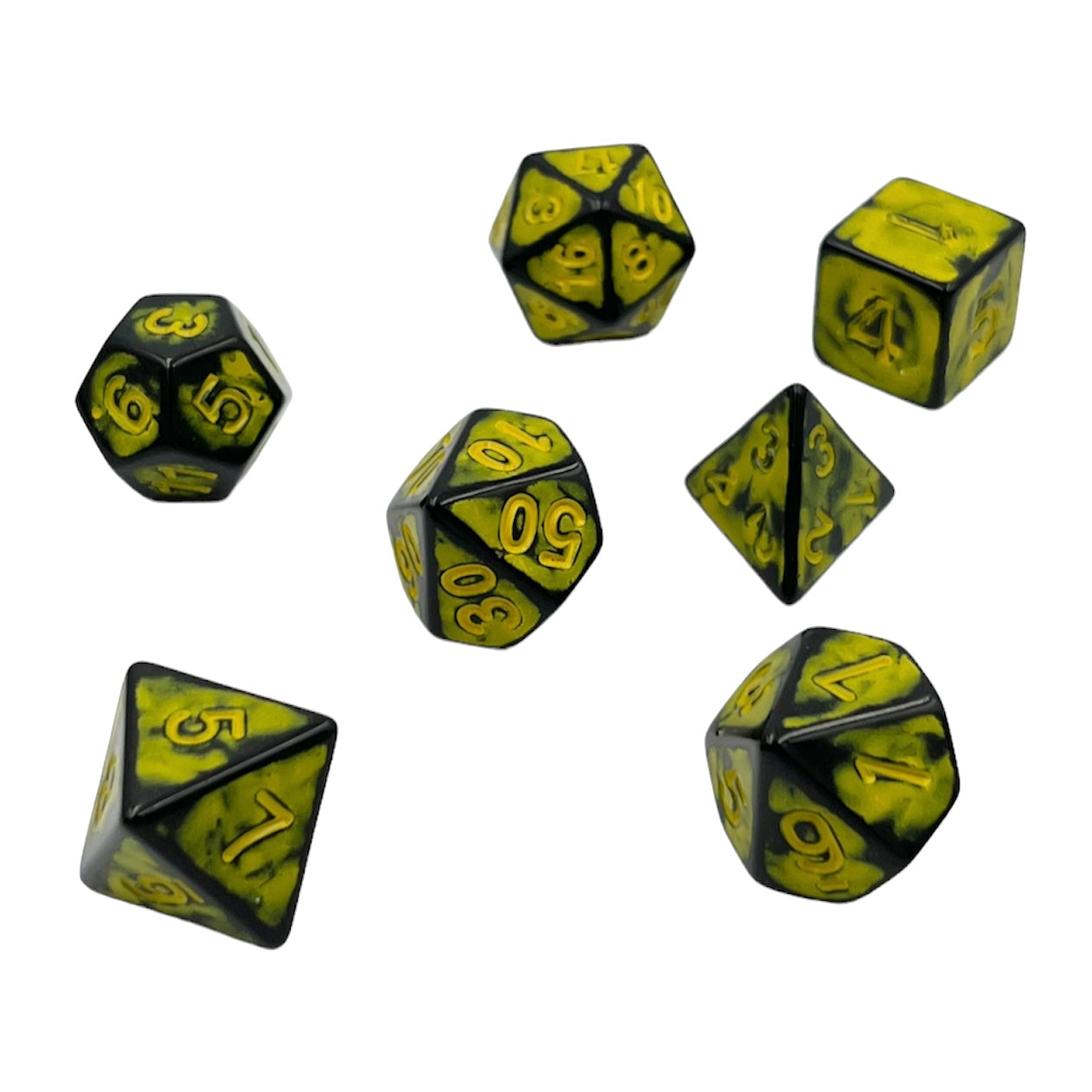 dice4friends-ancient-dark-knight-yellow-w-rfelset-7-teilig-schwarz-gelb image 3