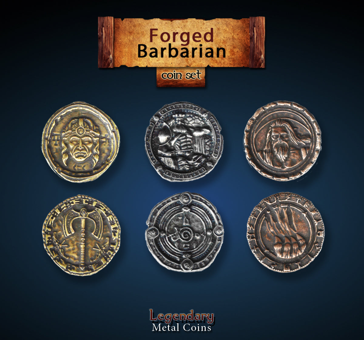 drawlab-legendary-metal-coins-forged-barbarian-m-nzen-20-stk image 1