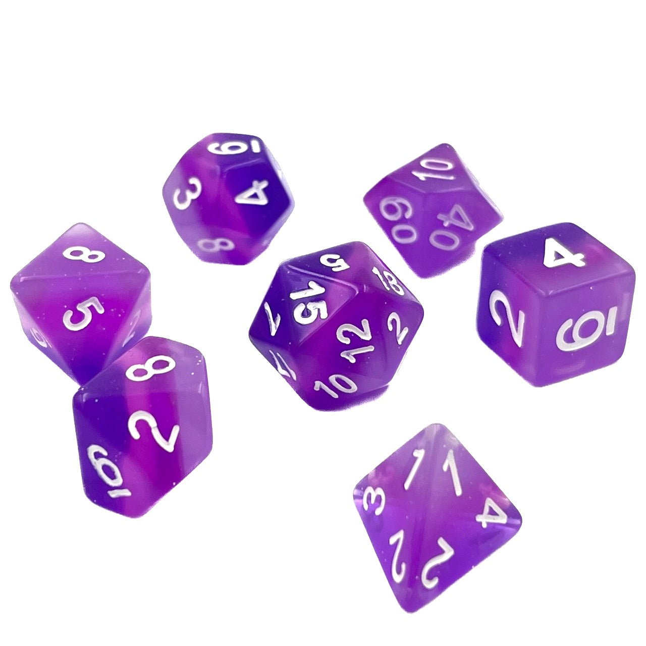 dice4friends-rpg-w-rfelset-transparent-domino-grape-w-rfel-7-tlg image 3