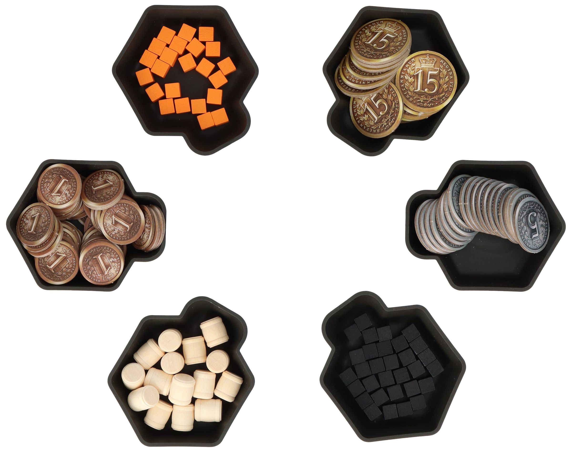 feldherr-shell-token-tray-set-brass-birmingham-6-schalen-kunststoff image 2
