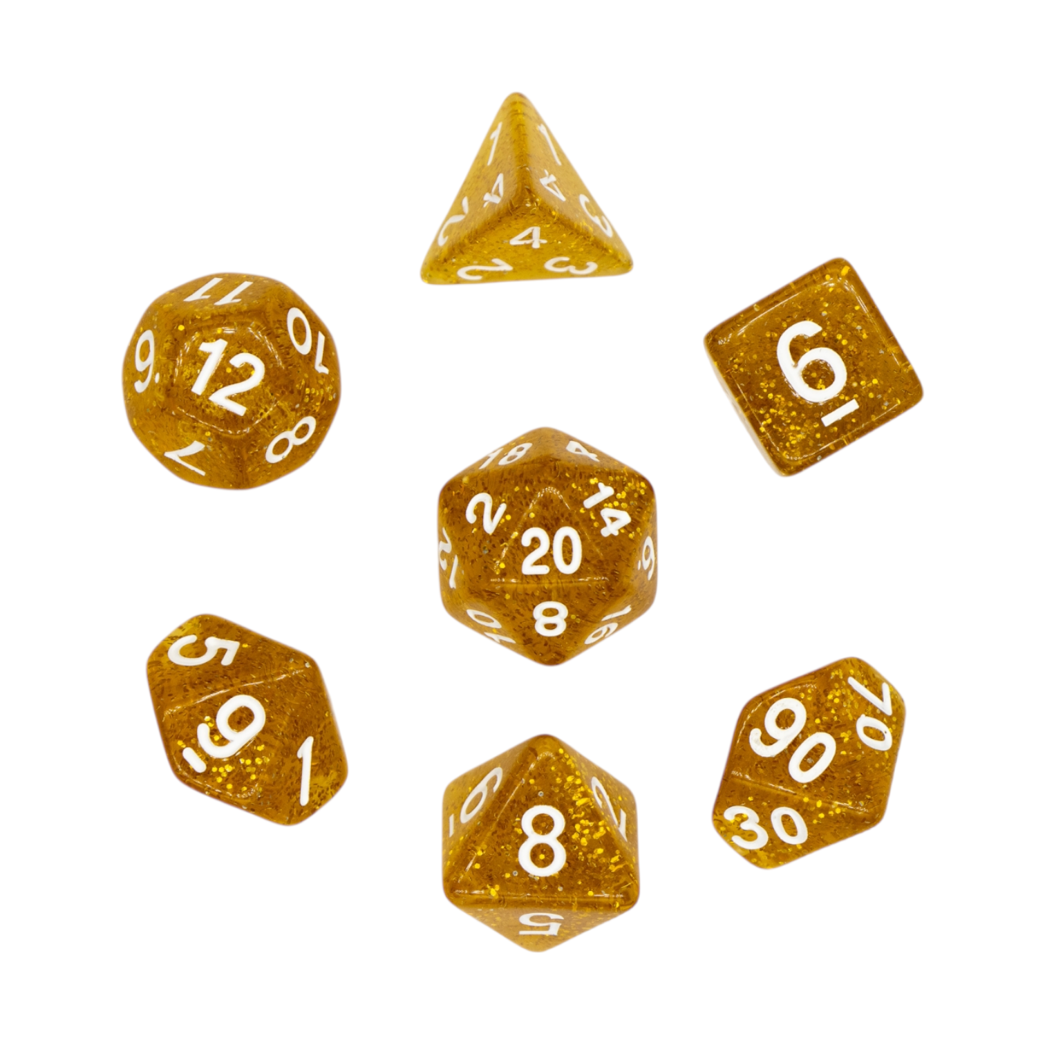dice4friends-confetti-w-rfelset-powder-gold-w-rfel-7er-transparent image 1