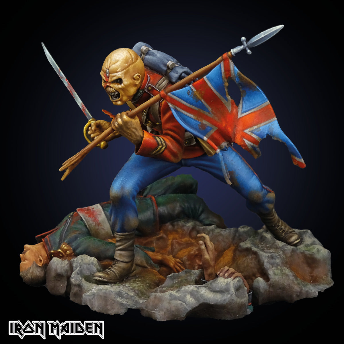 iron-maiden-miniatures-the-trooper-miniatur-75mm-resin-unbemalt image 3