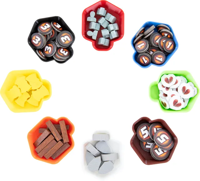 feldherr-token-tray-shell-mini-16er-set-schalen-bunt image 1