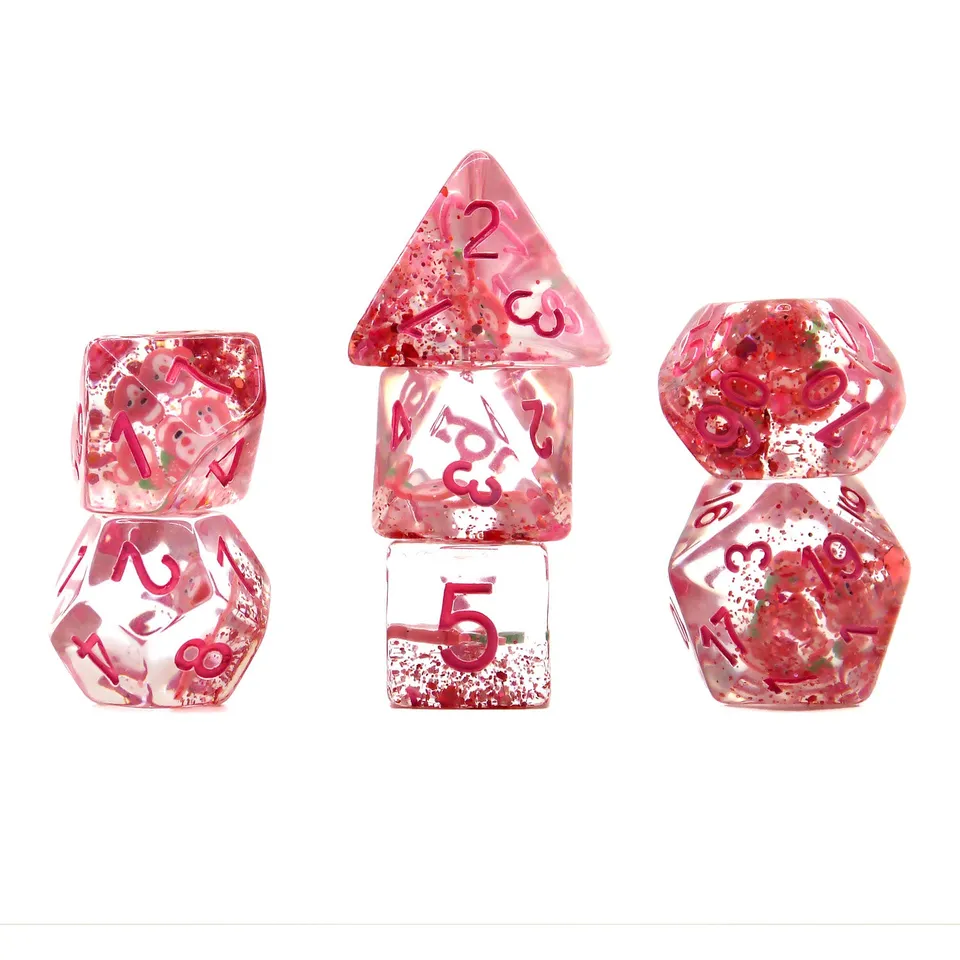 dice4friends-rpg-w-rfelset-transparent-teddy-pink-7-teilig image 1