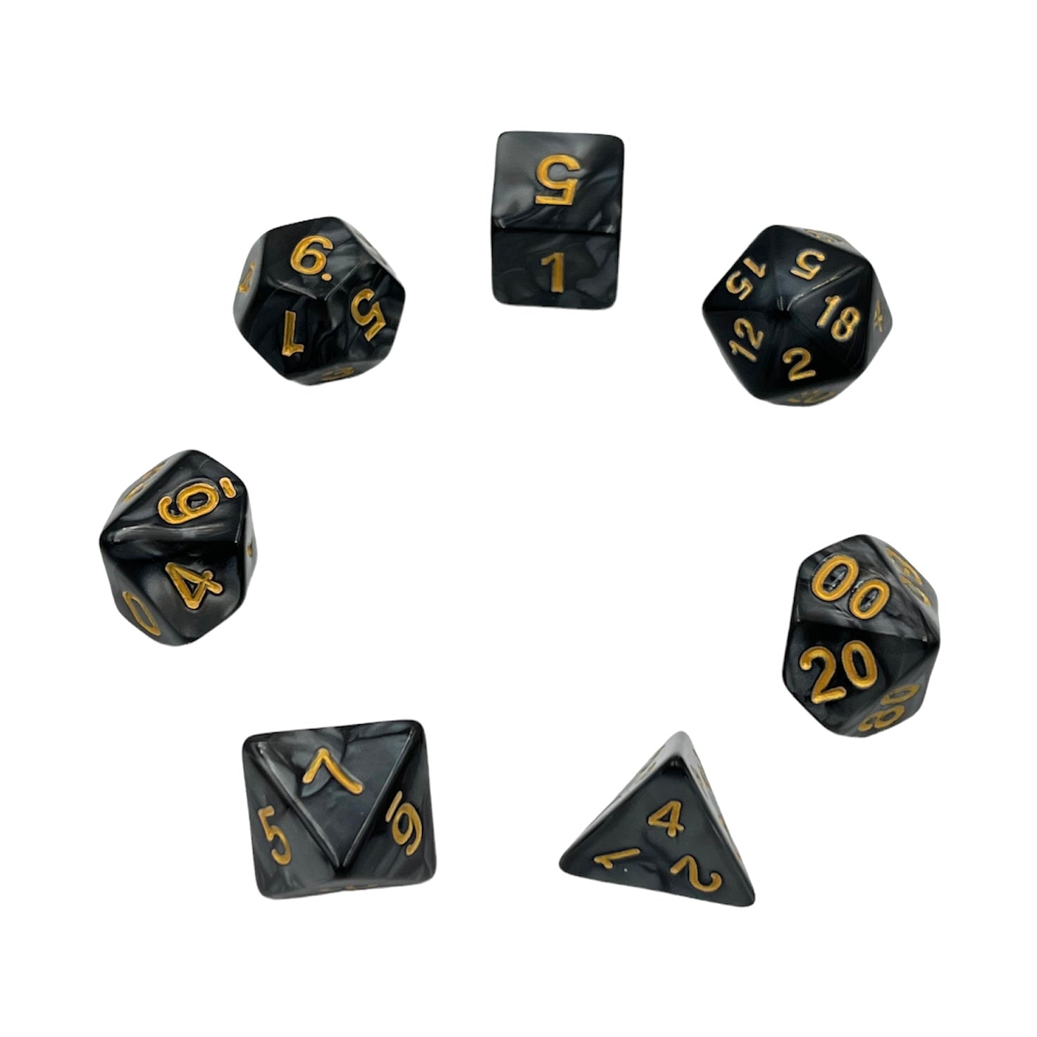 dice4friends-7-teiliges-rpg-w-rfelset-pearl-black-gold-w-rfel image 2