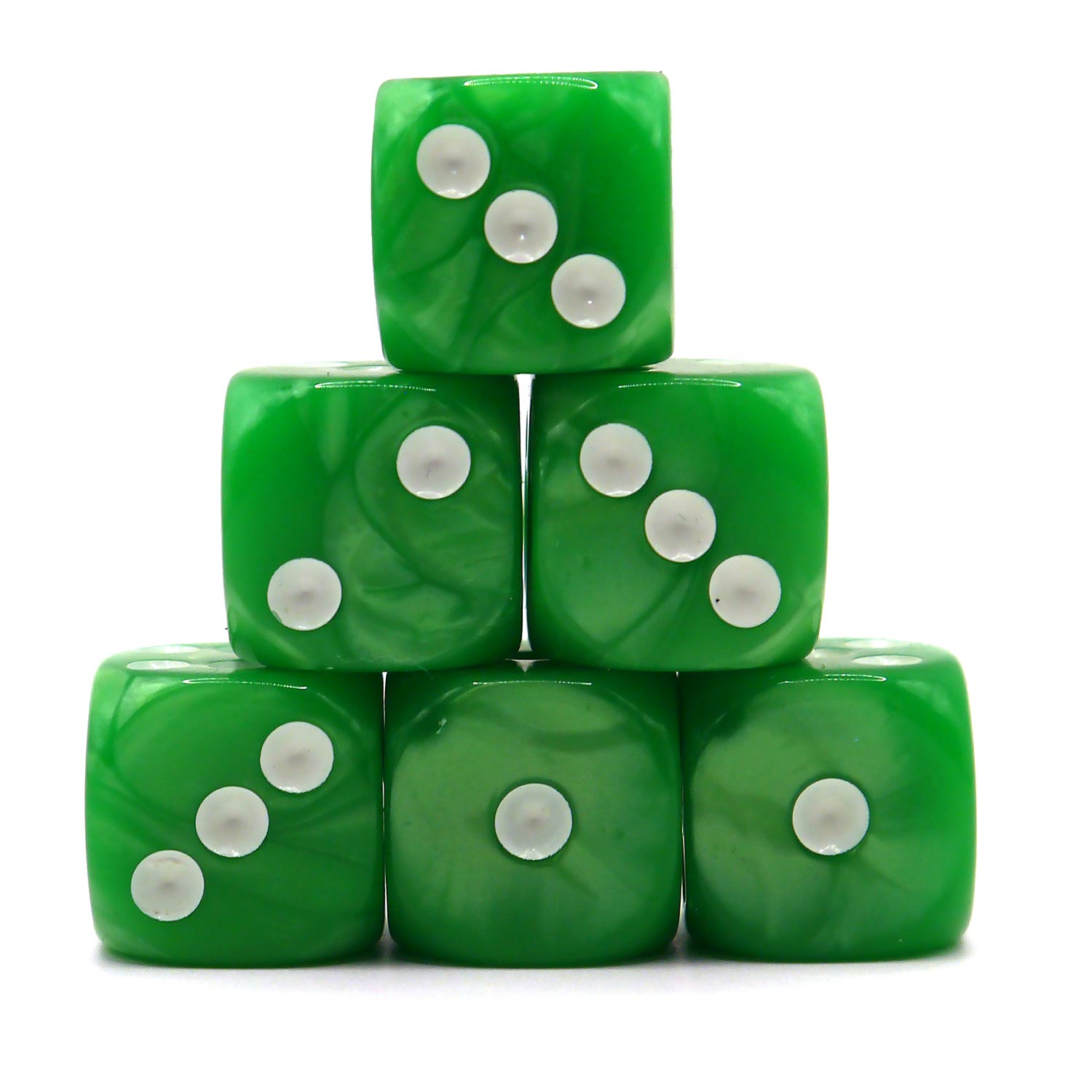 dice4friends-d6-w-rfelset-marble-lightgreen-16mm-6er image 1