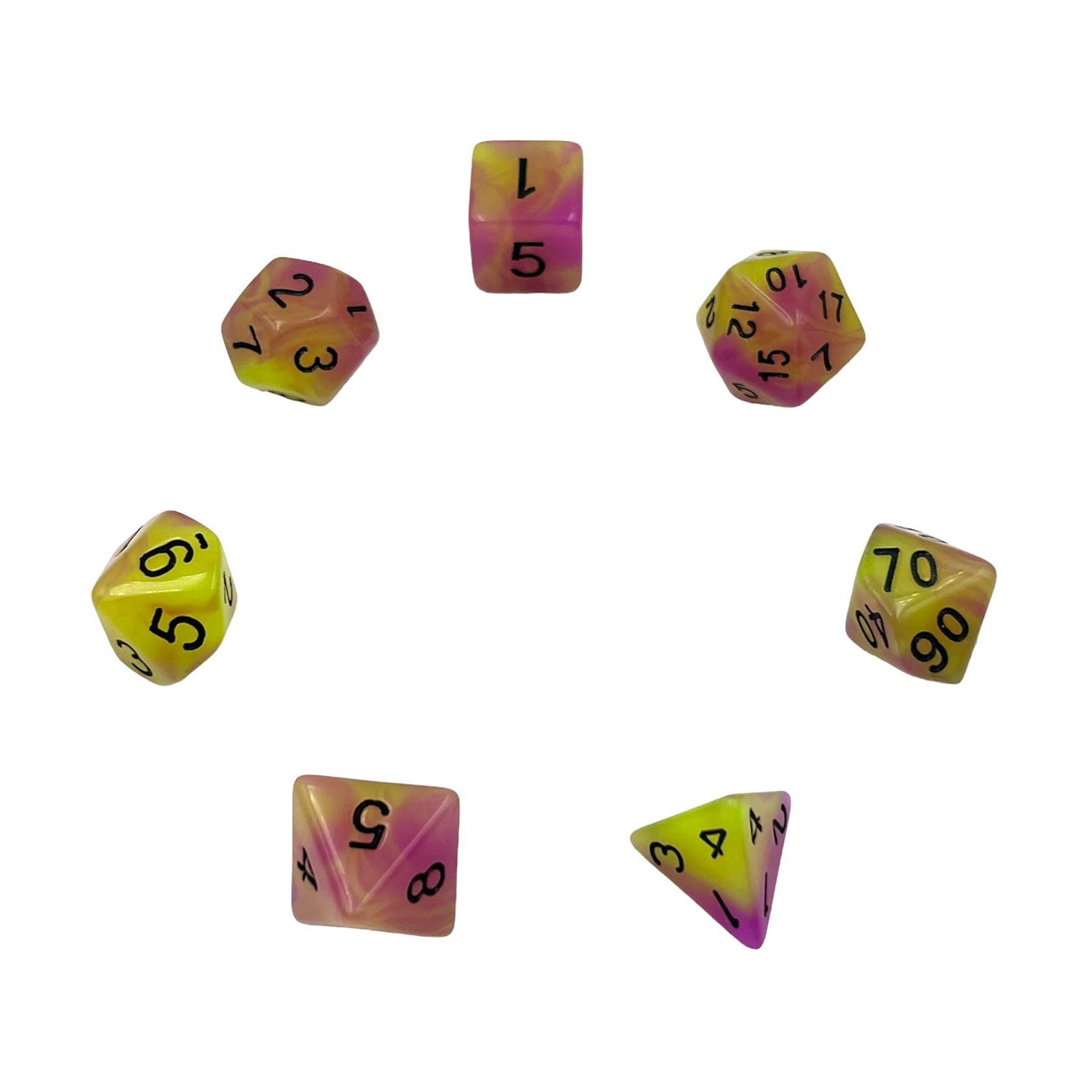 dice4friends-rpg-w-rfelset-glow-passion-leucht-7-teilig image 2