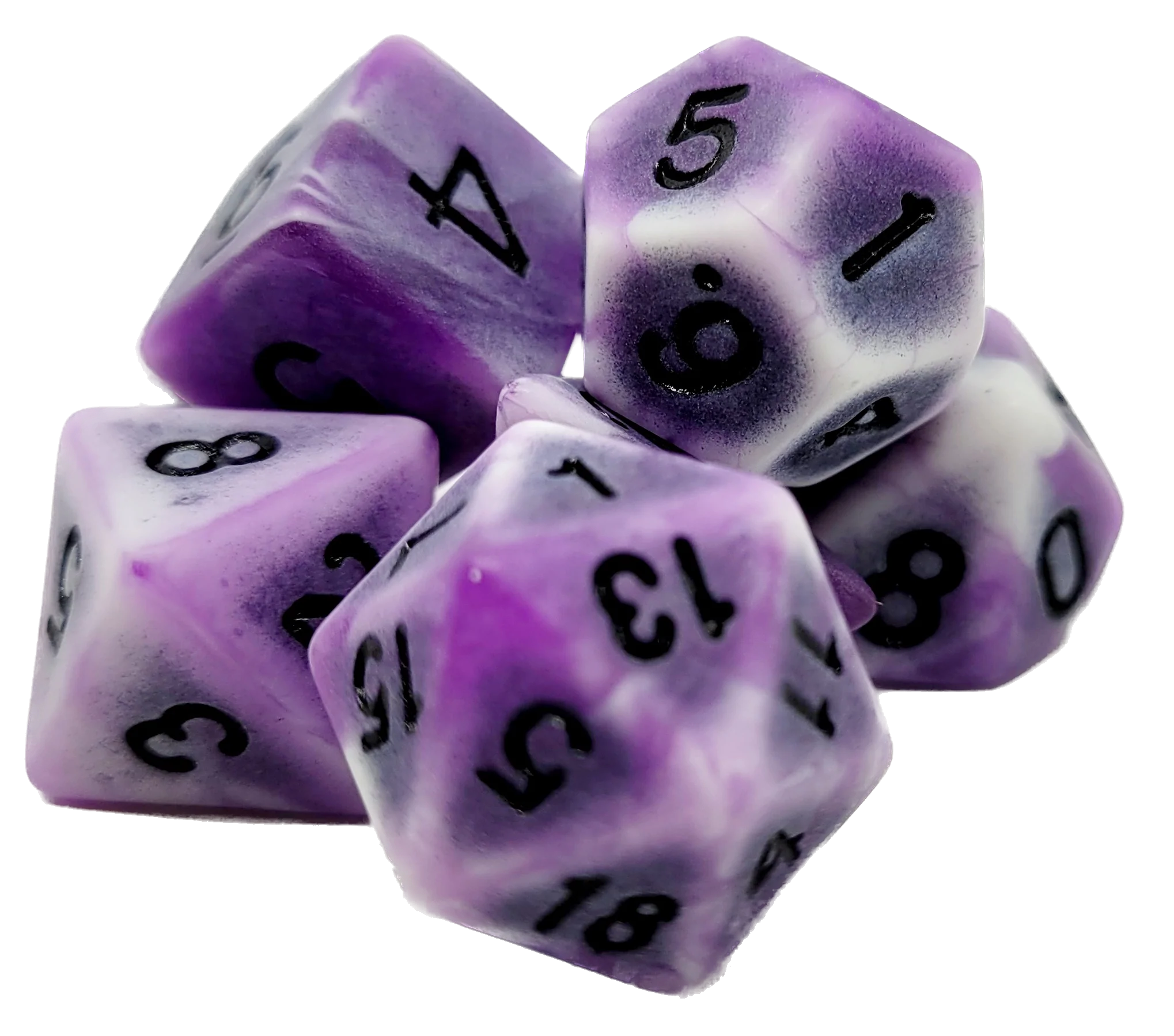 dice4friends-rpg-w-rfelset-7-teilig-ancient-purple-rock-marmor image 2