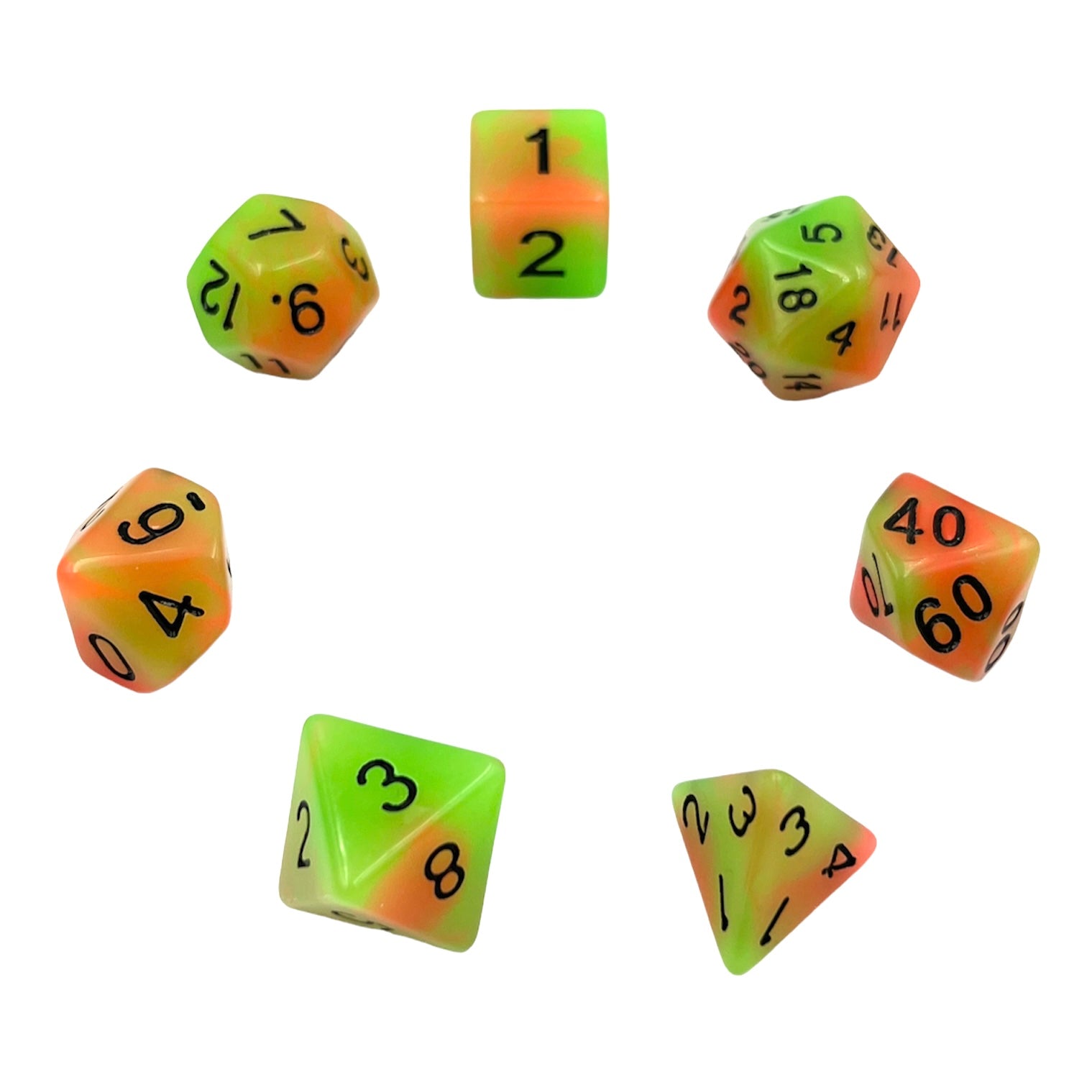 dice4friends-rpg-w-rfelset-glow-apple-w-rfel-7-teilig-leuchtend image 2
