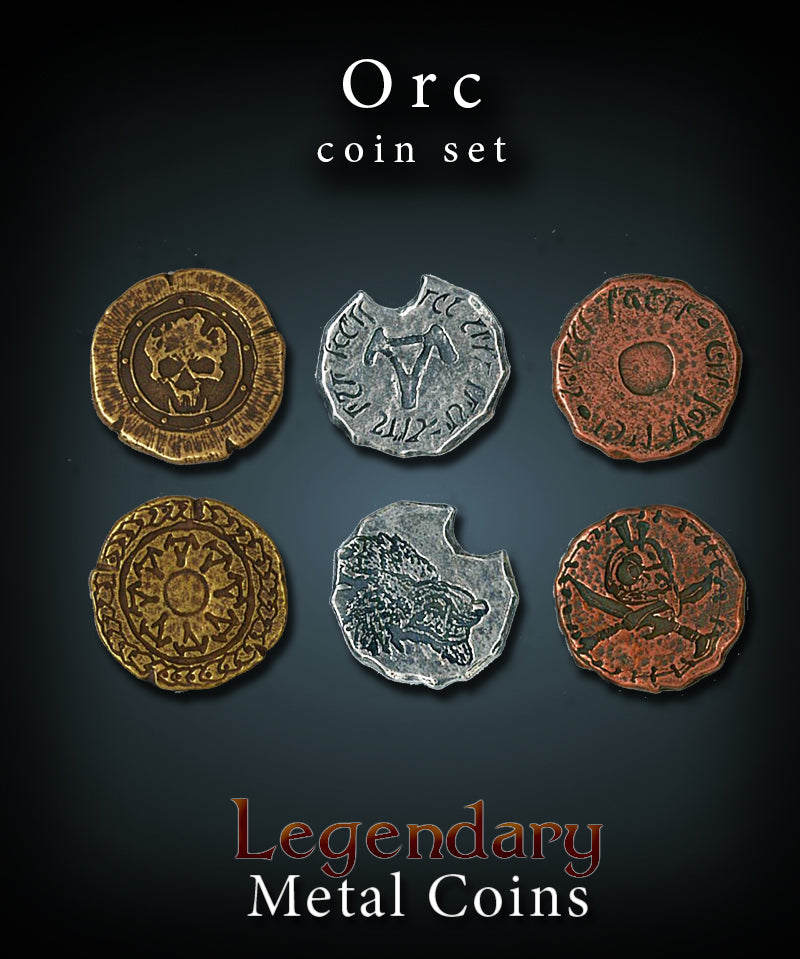 drawlab-legendary-metal-coins-orc-metallm-nzen-20er-set-fantasy image 2