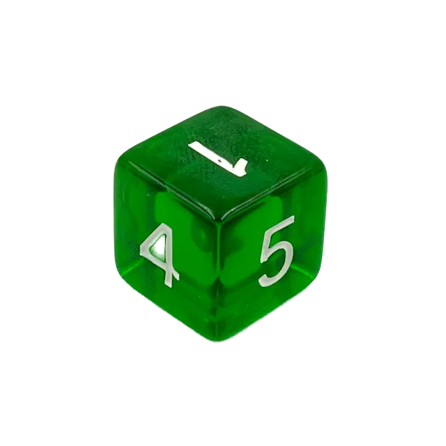 dice4friends-d6-transparent-green-augenw-rfel-gr-n-w6 image 1