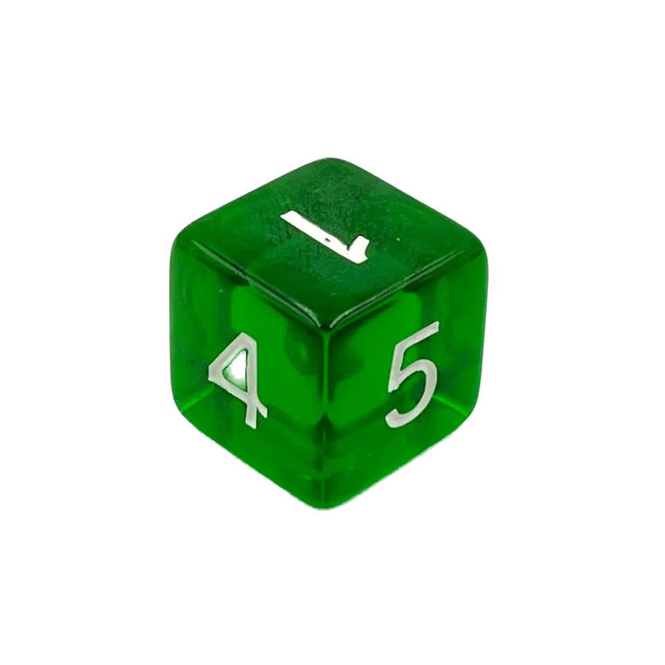 dice4friends-d6-transparent-green-augenw-rfel-gr-n-w6 image 1