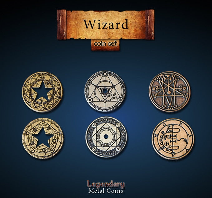 drawlab-legendary-metal-coins-wizard-m-nzset-20-teilig image 1