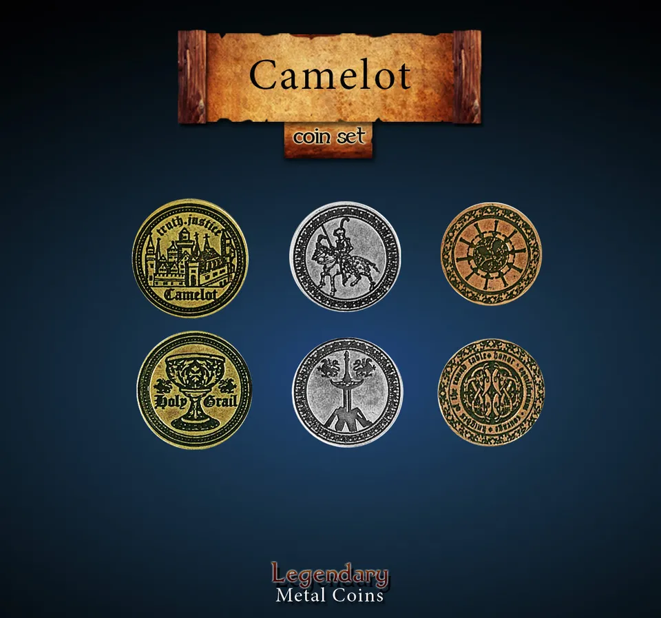 drawlab-legendary-metal-coins-camelot-coin-set-20-st-ck image 1