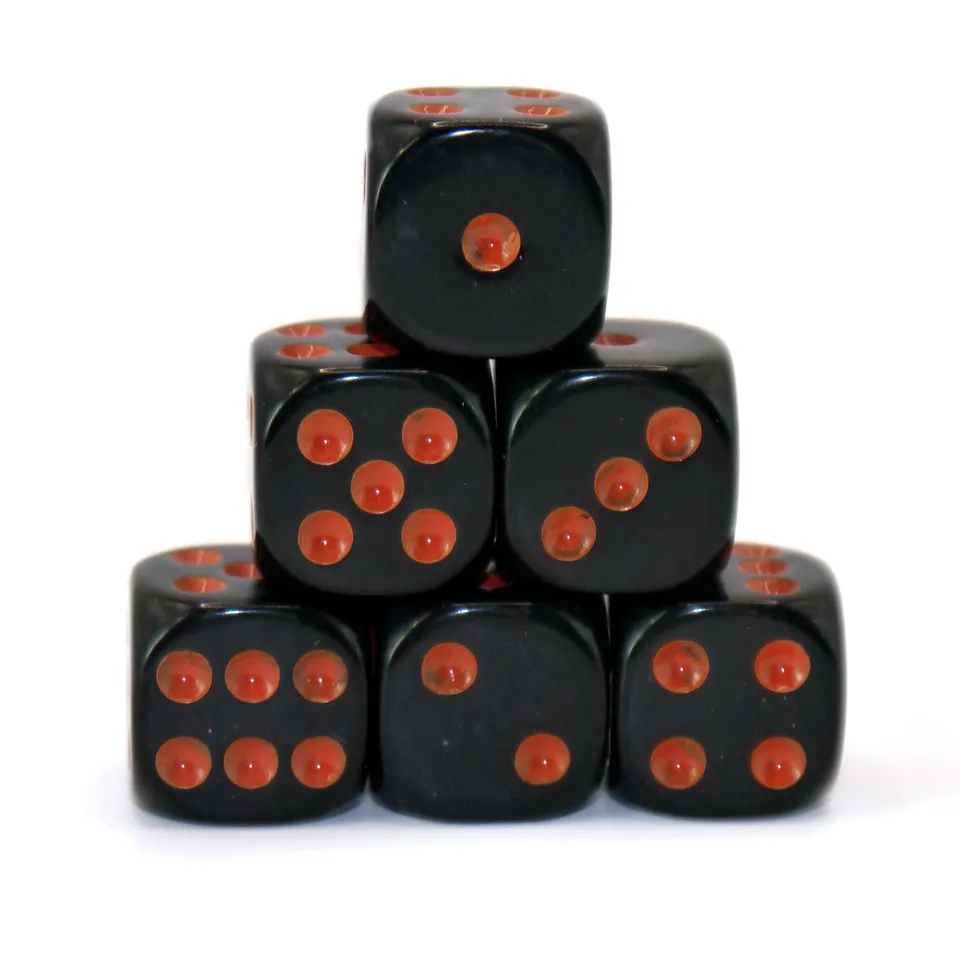 dice4friends-d6-w-rfelset-opaque-black-orange-6x-16mm image 1