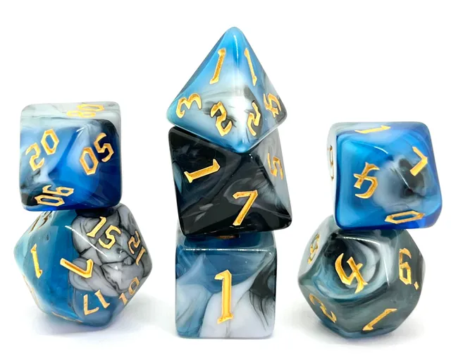 dice4friends-7-teiliges-rpg-w-rfelset-blue-warrior-7-w-rfel image 1