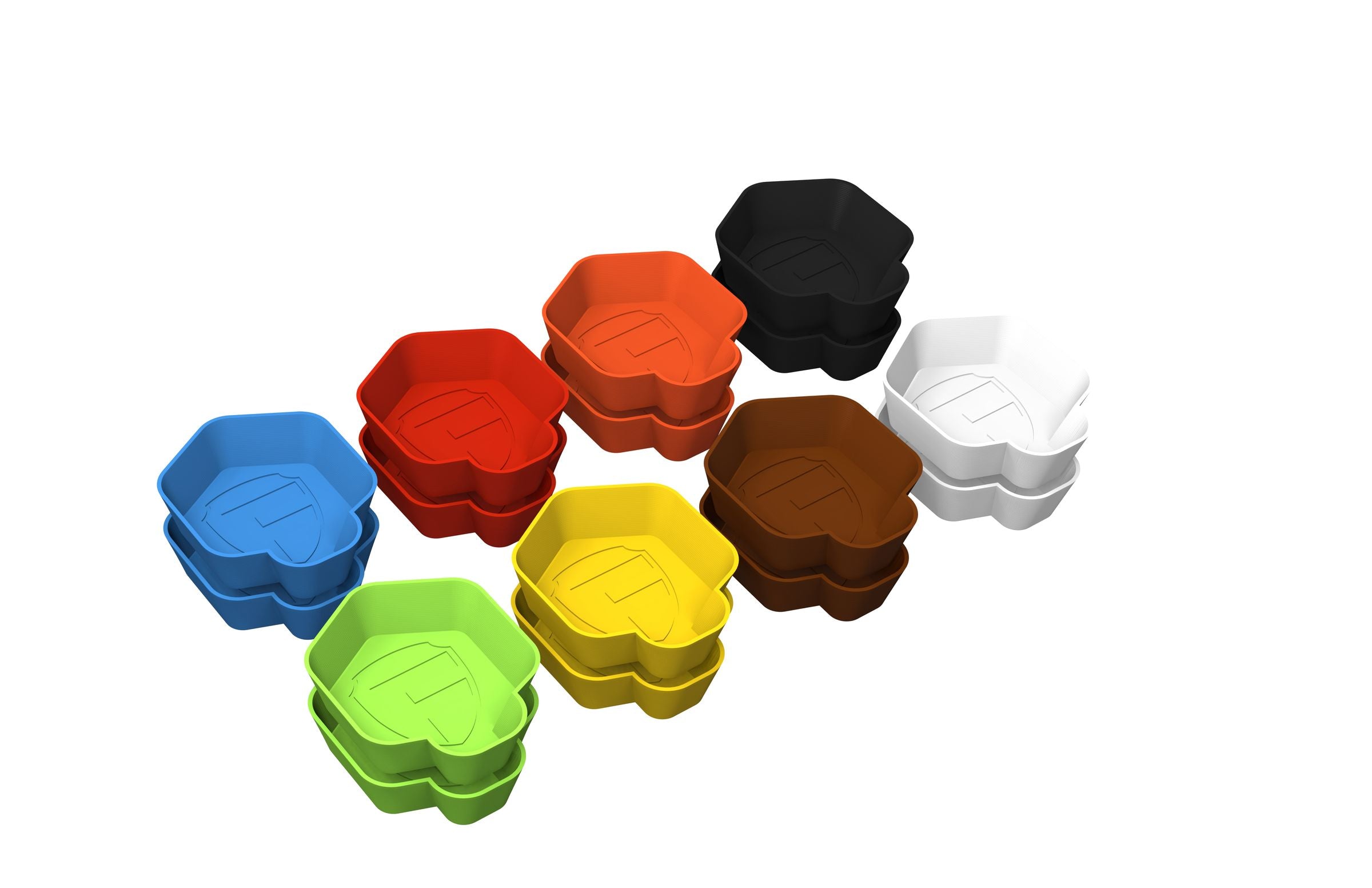 feldherr-token-tray-shell-mini-16er-set-schalen-bunt image 2