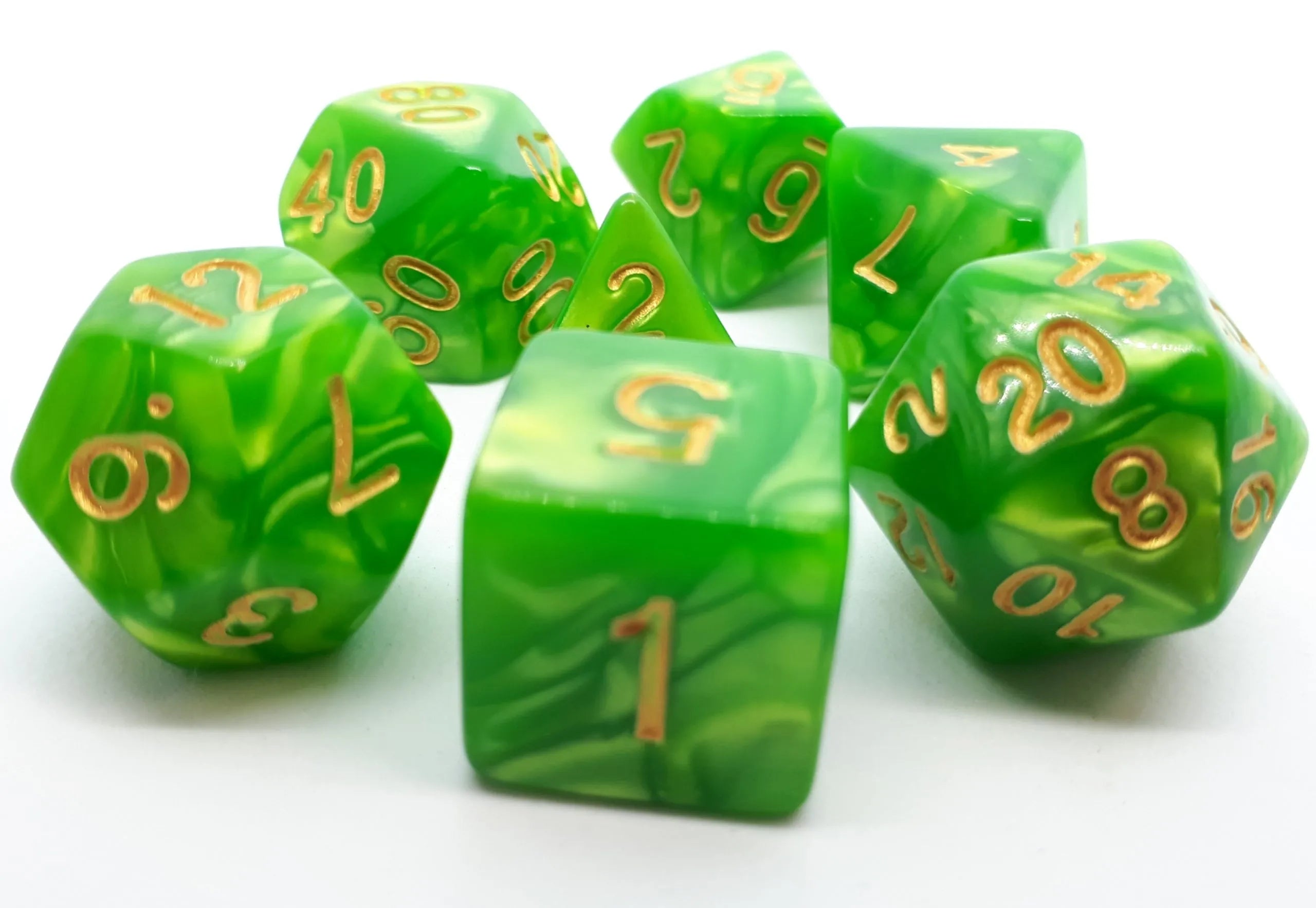 dice4friends-pearl-grass-gold-w-rfelset-7-teilig-gr-n image 1