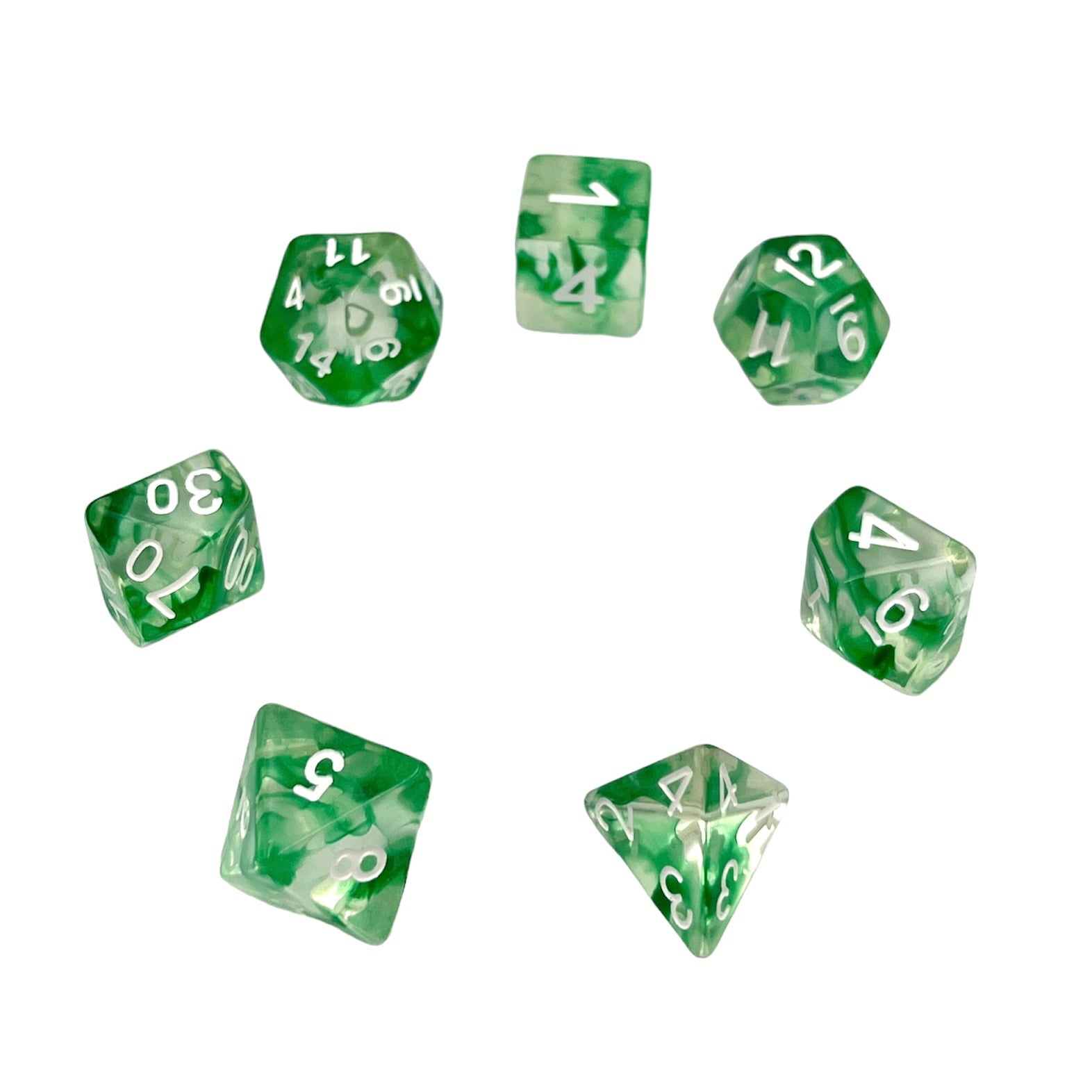 dice4friends-nebula-green-7-teiliges-rpg-w-rfelset-transparent image 2
