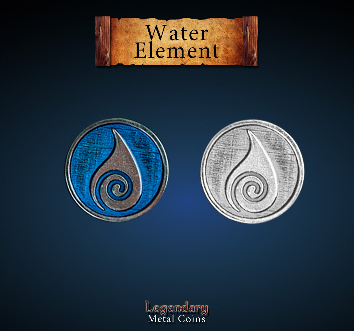 drawlab-water-element-metallm-nzen-set-10-token-28mm image 1