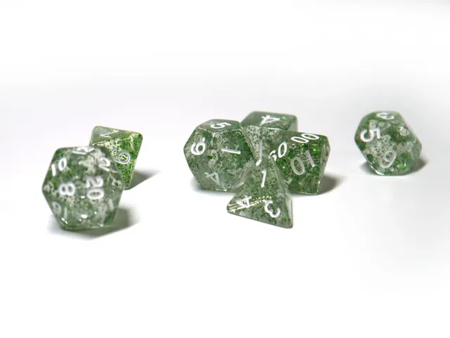 dice4friends-confetti-w-rfelset-gr-n-wei-transparent-7-teilig image 1