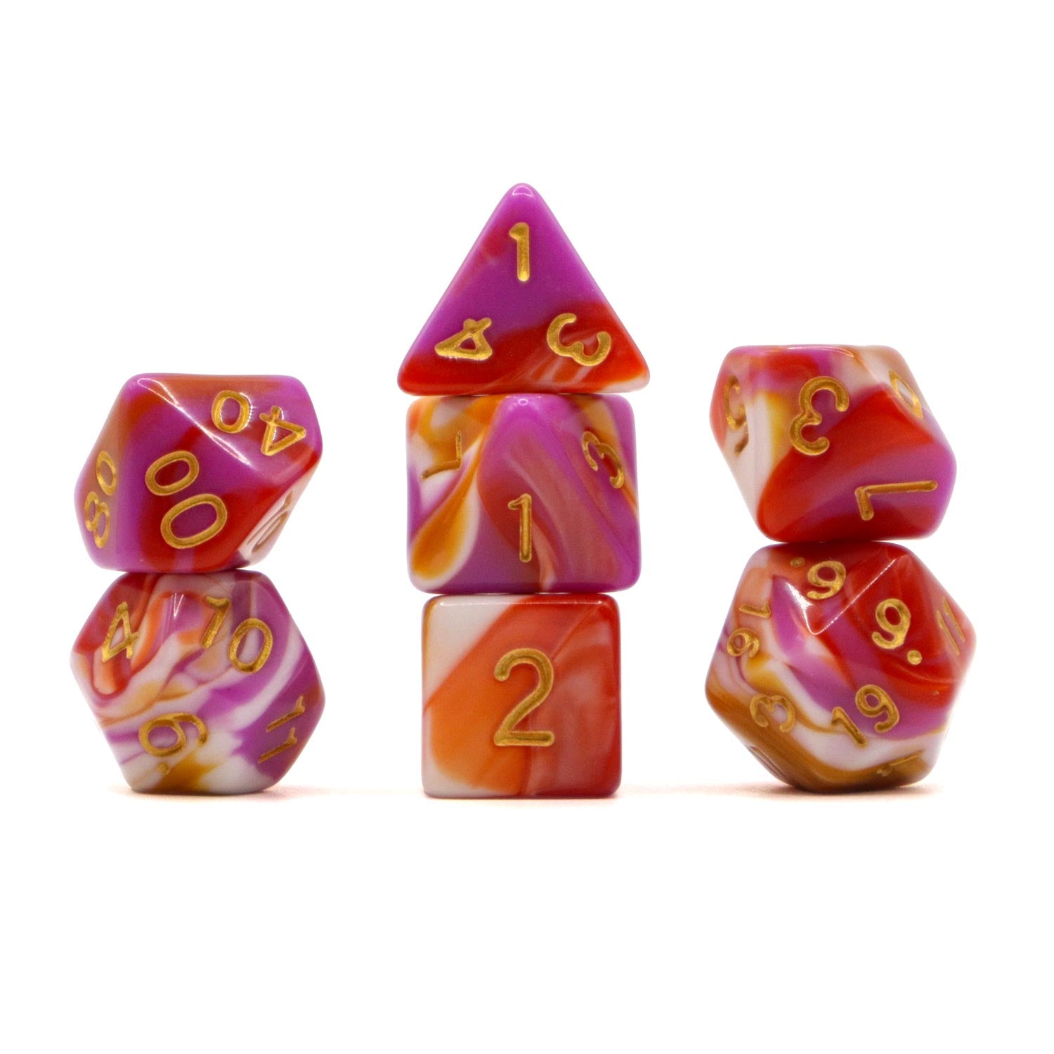dice4friends-gini-w-rfelset-7-teilig-pink-orange-wei image 1