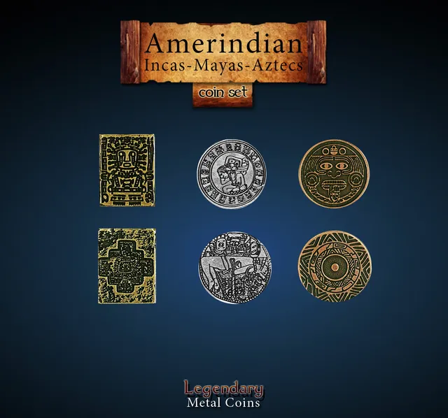 drawlab-legendary-metal-coins-amerindian-coin-set-metallm-nzen-20er image 1