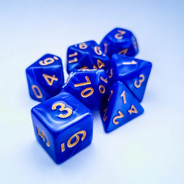 drawlab-rpg-dice-sets-purple-gold-marble-w-rfelset-7-teilig image 1