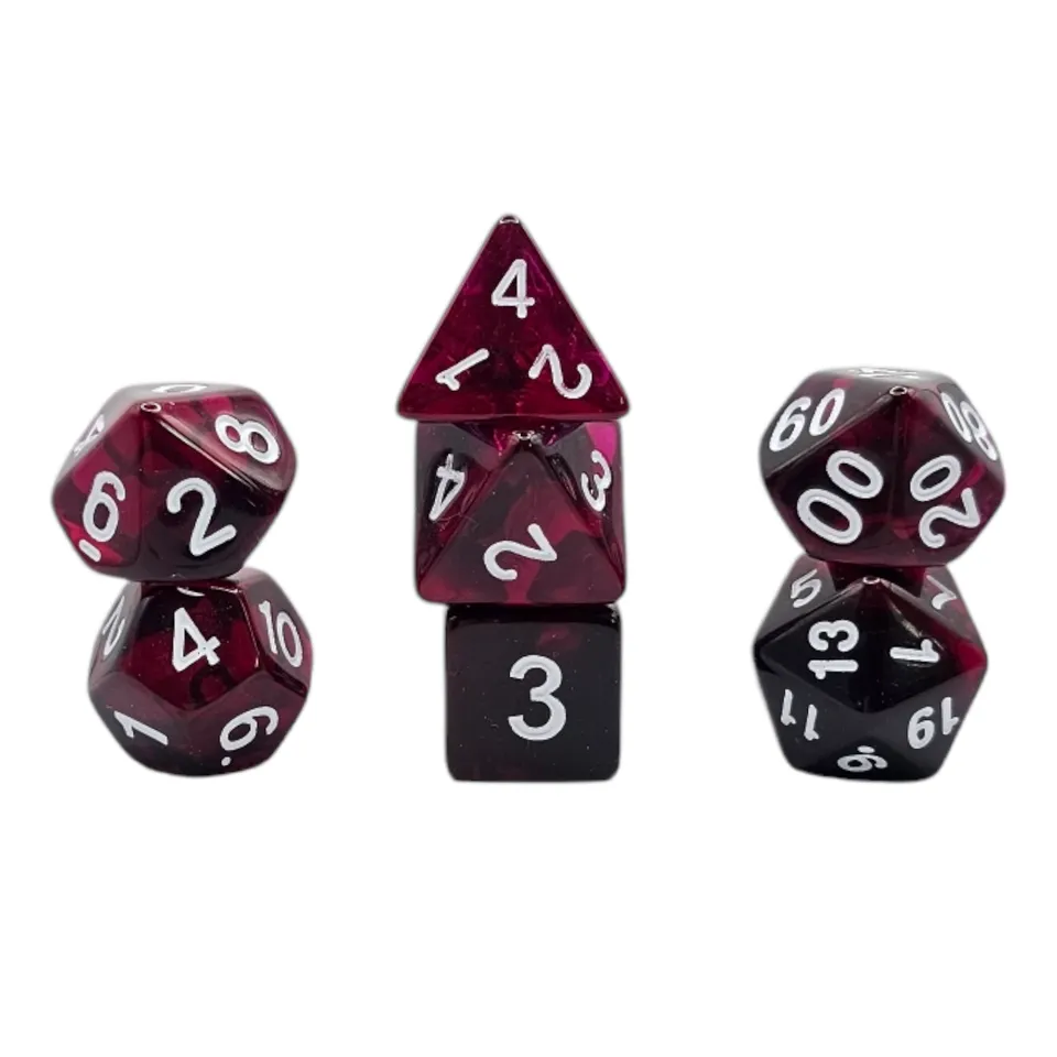 dice4friends-transparent-dark-magenta-w-rfelset-7-teilig-magenta image 1