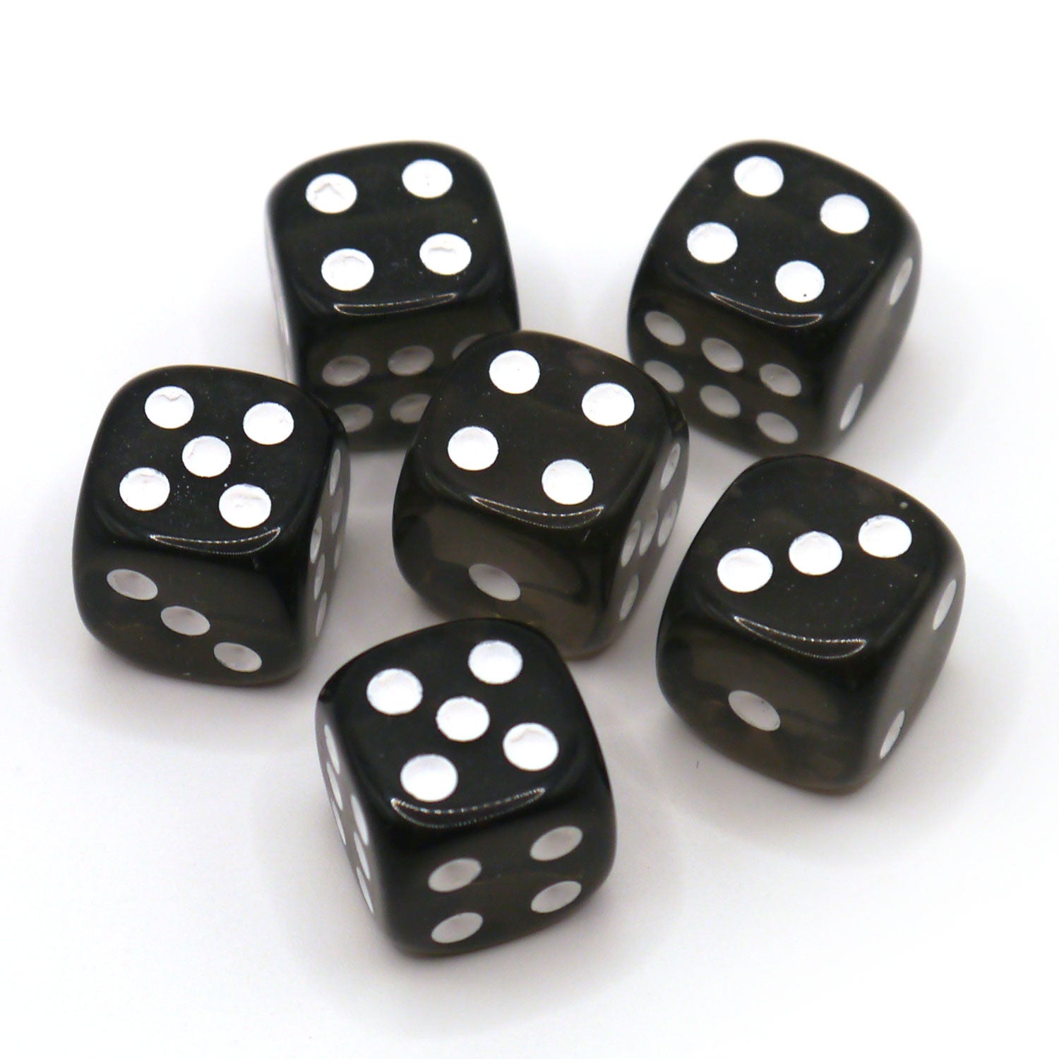 dice4friends-d6-w-rfelset-transparent-black-augenw-rfel-6er image 2