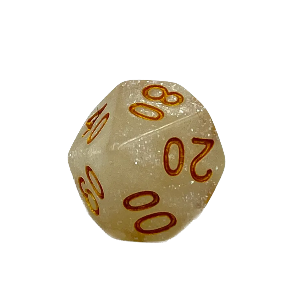 dice4friends-einzelw-rfel-d10-galaxy-white-gold-00-90 image 1
