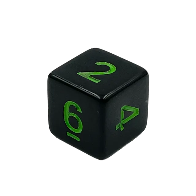 dice4friends-d6-augenw-rfel-black-green-w-rfel-schwarz-6-seitig image 1