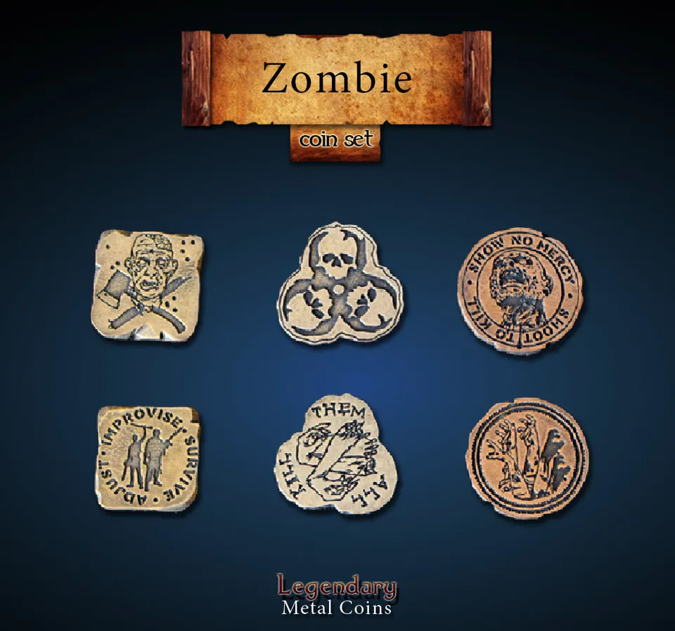 drawlab-legendary-metal-coins-zombie-metallm-nzen-20-st-ck image 1