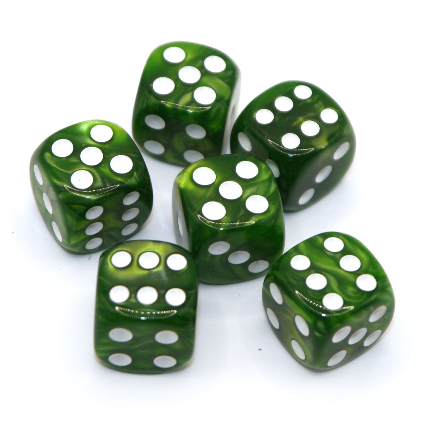 dice4friends-d6-augenw-rfel-sets-pearl-green-w-rfel-6er-16mm image 2