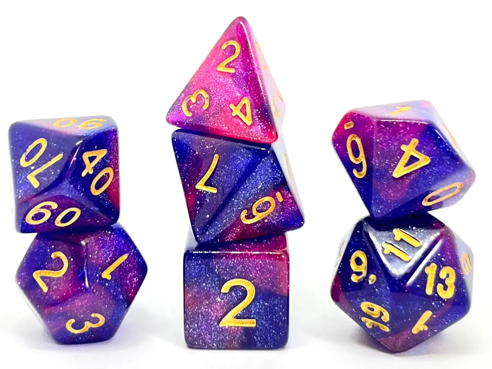 dice4friends-rpg-galaxy-violet-purple-w-rfelset-lila-7-teilig image 1