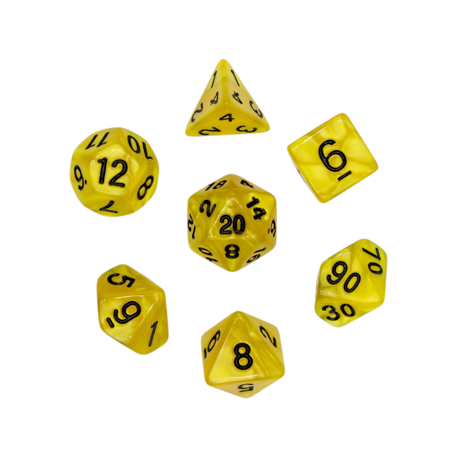 dice4friends-pearl-yellow-black-rpg-w-rfelset-7-teilig-gelb image 1