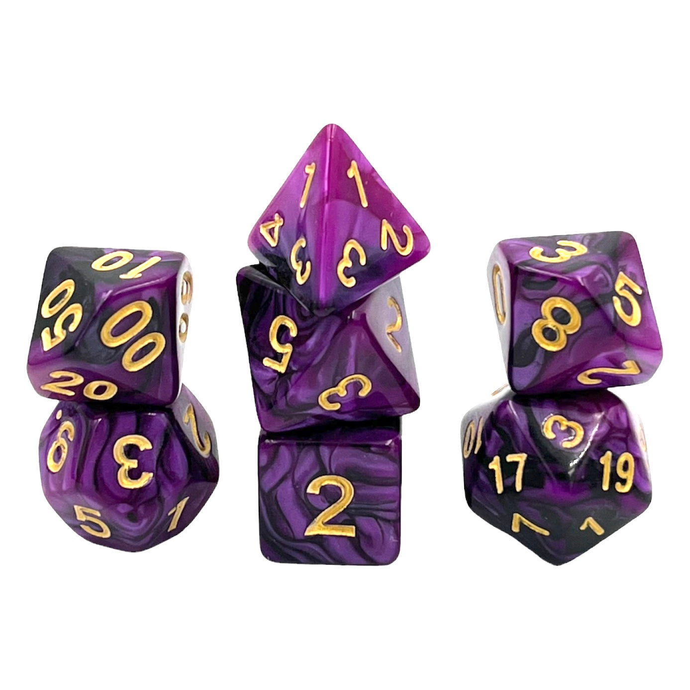 dice4friends-rpg-w-rfelset-7-teilig-racing-black-purple-lila image 1