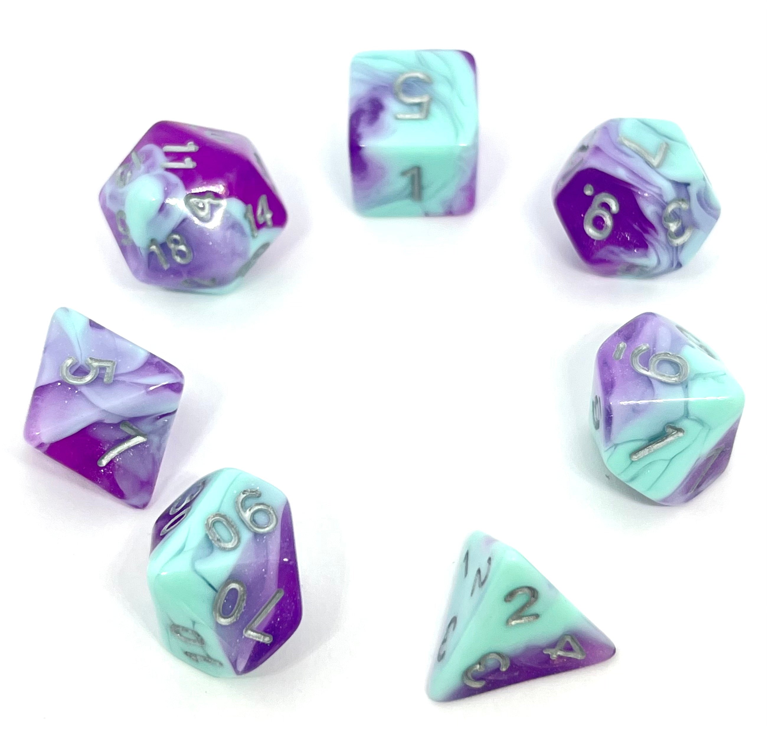dice4friends-7-teiliges-rpg-w-rfelset-blueberry-cheesecake-7er-lila image 3