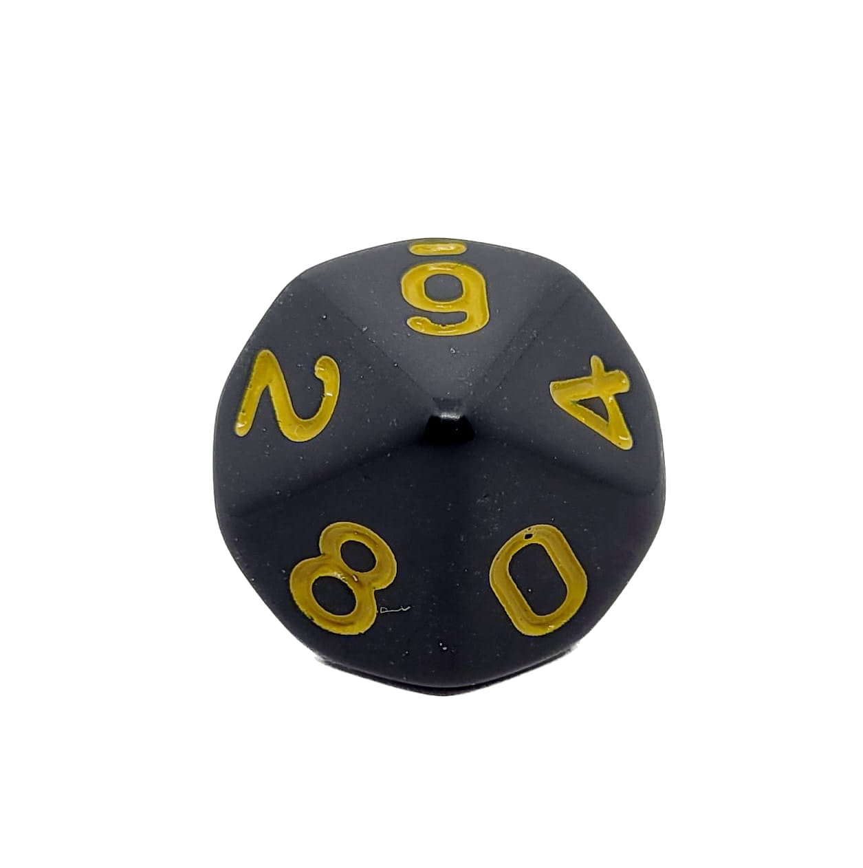 dice4friends-einzelw-rfel-d10-schwarz-gelb-0-9-acryl image 1