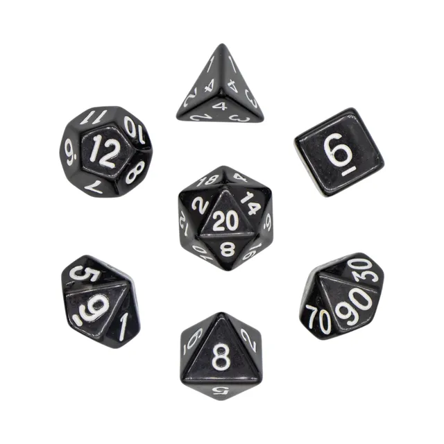 dice4friends-rpg-w-rfelset-opaque-black-white-w-rfel-7-teilig image 1