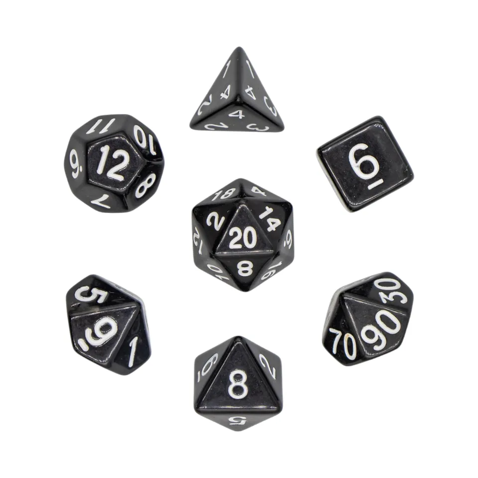 dice4friends-rpg-w-rfelset-opaque-black-white-w-rfel-7-teilig image 1