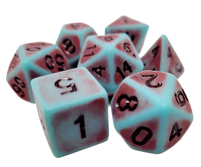 dice4friends-7-teiliges-rpg-w-rfel-sets-ancient-bloody-blue-7er image 1