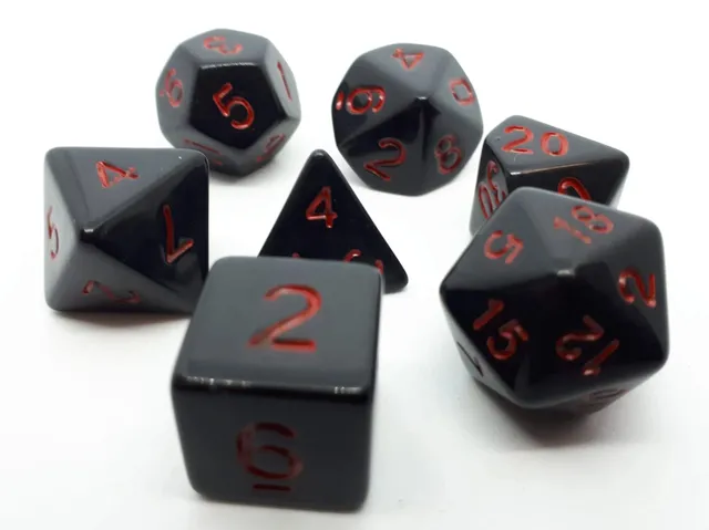 dice4friends-opaque-black-7-teiliges-rpg-w-rfelset-schwarz-rot image 1