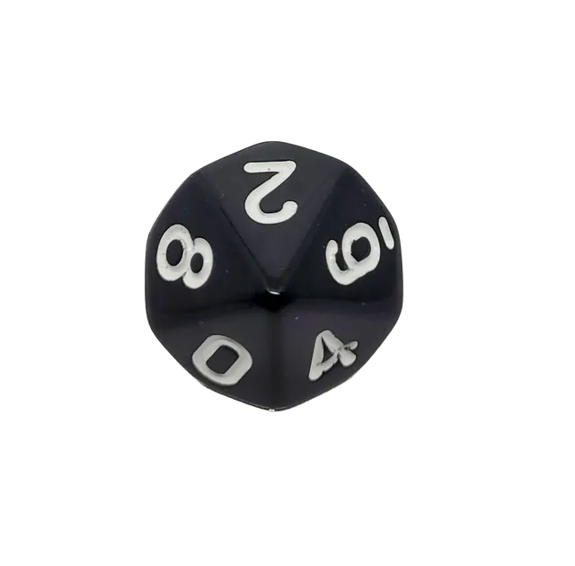 dice4friends-einzelw-rfel-d10-w-rfel-schwarz-wei-0-9-acryl image 1