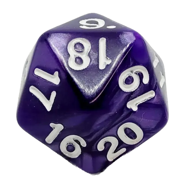 dice4friends-sonderw-rfel-spindown-d20-purple-25mm-lila image 1