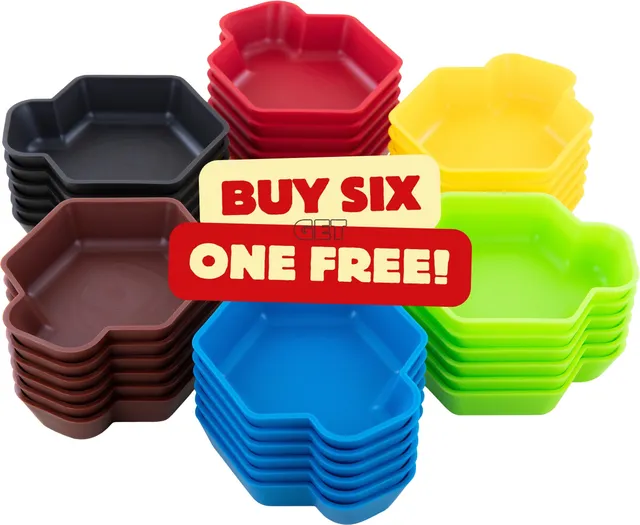 feldherr-shell-token-trays-36er-set-sortierschalen-bunt image 1
