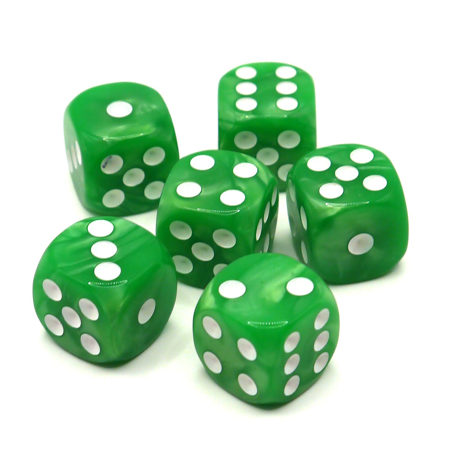 dice4friends-d6-w-rfelset-marble-lightgreen-16mm-6er image 2