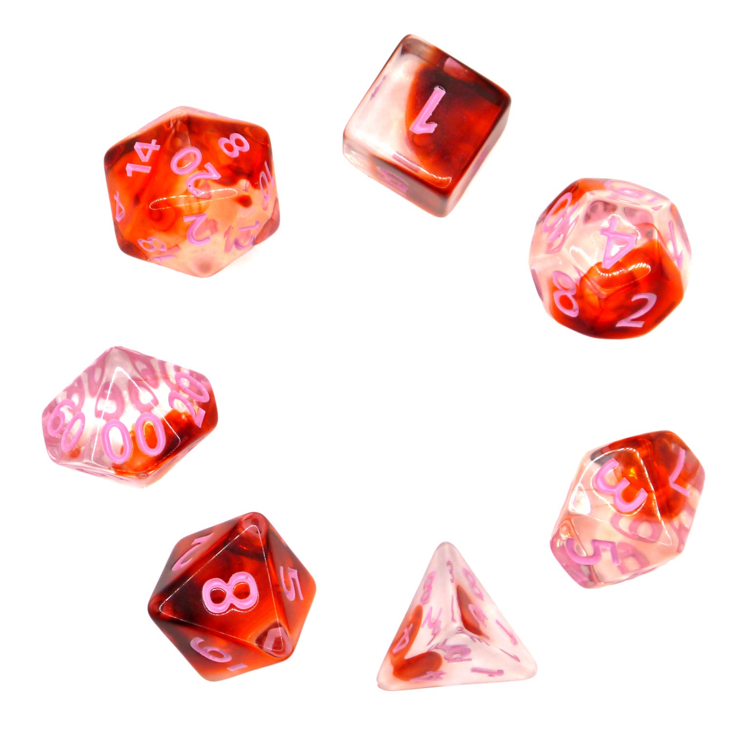 dice4friends-nebula-blood-7-teiliges-rpg-w-rfelset-transparent-rot image 3