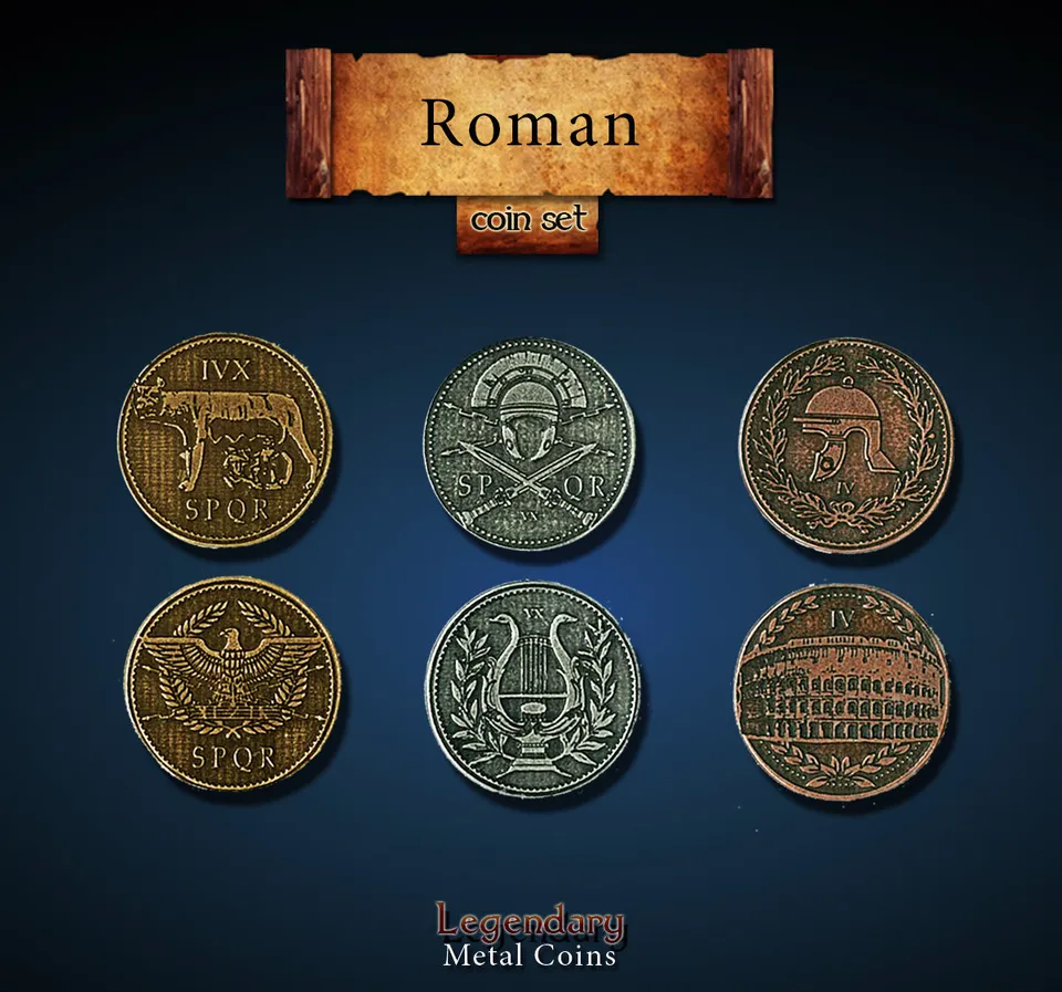 drawlab-legendary-metal-coins-roman-set-metallm-nzen-20er-33-mm image 1