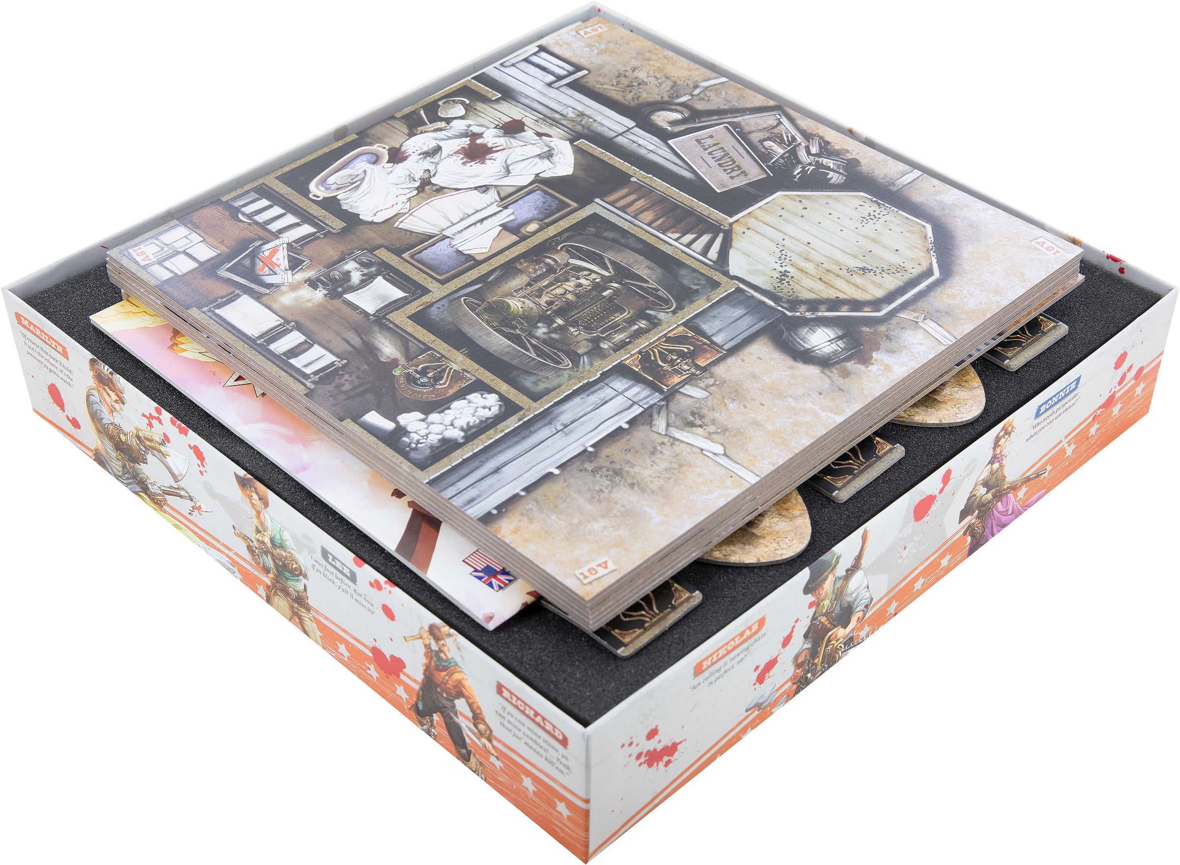 feldherr-foam-trays-zombicide-gears-guns-schaumstoffeinlage image 2